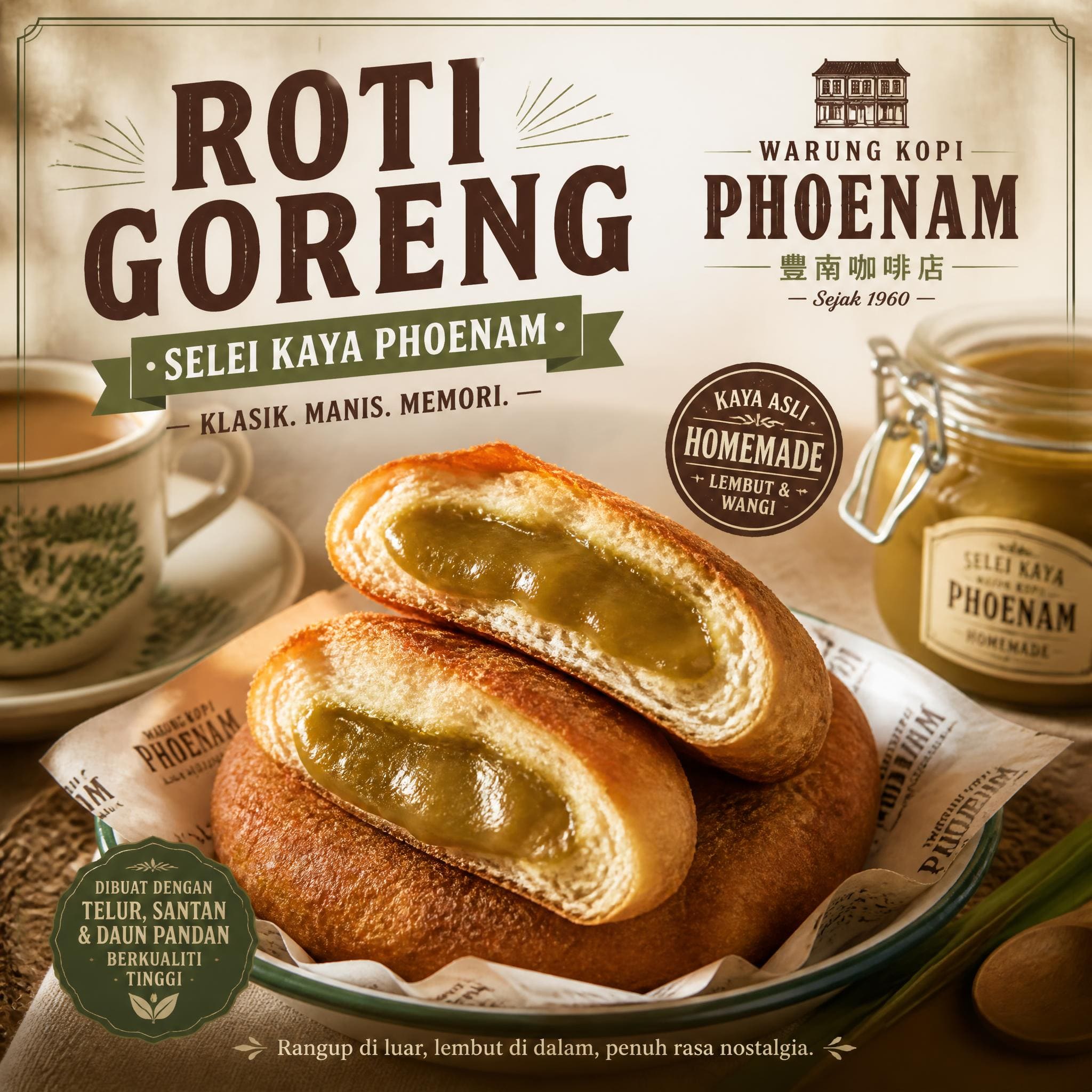 Roti Goreng Selei Kaya Phoenam Warkop Phoenam